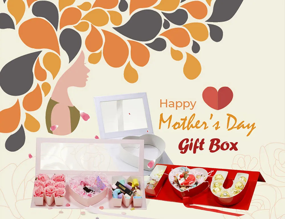 Mother's Day Mom Letter Shaped Gift Box Present Celebration